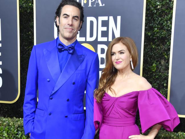 Sacha Baron Cohen and Isla Fisher. Picture: Frazer Harrison/Getty Images