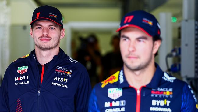 Verstappen and Perez are battling it out in Baku. (Photo by Mark Thompson/Getty Images)