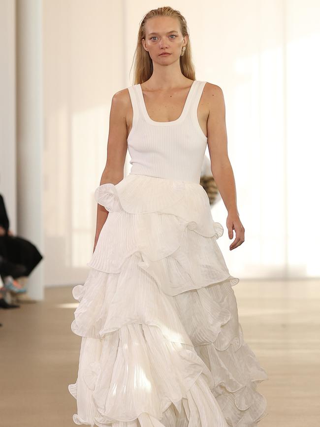 Gemma Ward walks the runway during the Aje show in May.