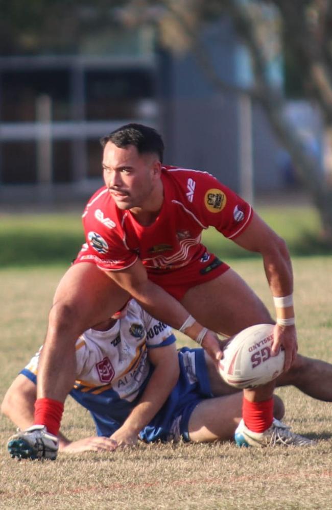 Kawana Dolphins playmaker Stevie Ray Haenga-Albert in action. Picture: Richo Jarman.