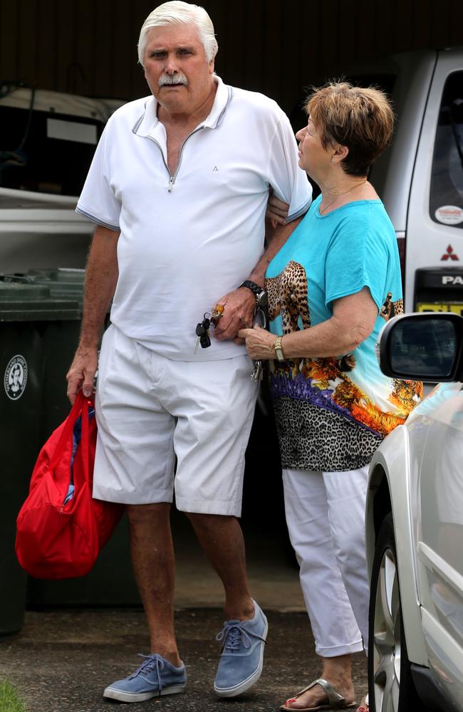 Coralie Peterson takes her friend Ray Pearen to hospital after he became ill soon after eating a roll from the baker, which has been closed down by the health department. Picture: John Grainger