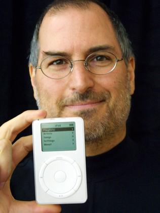 Apple CEO Steve Jobs launches the first iPod in 2001. Pic Google.