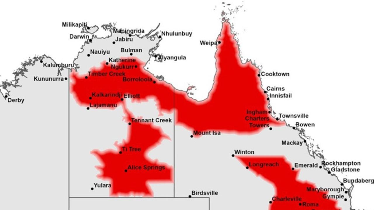 Mapped: Areas at highest fire risk this spring