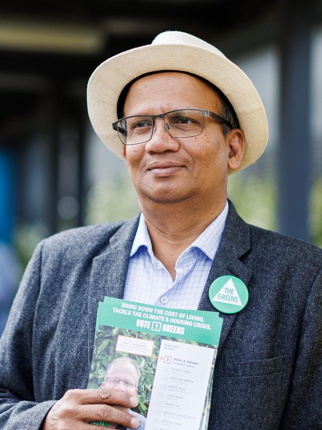 Greens candidate for Werribee Rifai A. Raheem. Picture: Aaron Francis