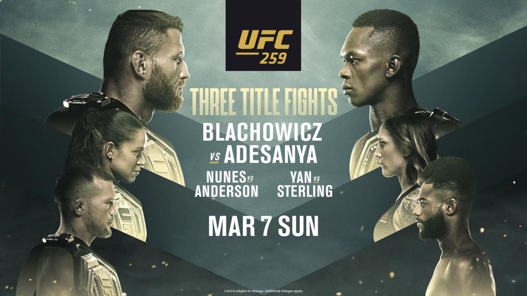 Ufc 259 Blachowicz V Adesanya Fox Sports