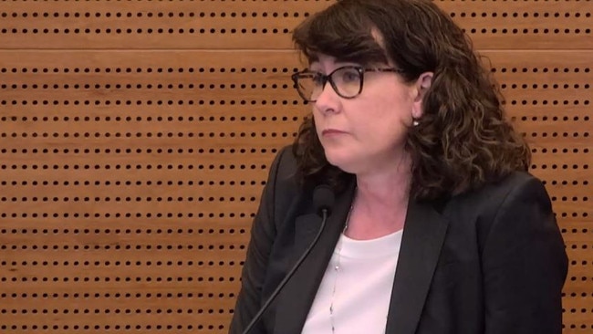 CommInsure's Helen Troup appearing at the financial services royal commission hearings on insurance. Picture: Supplied.