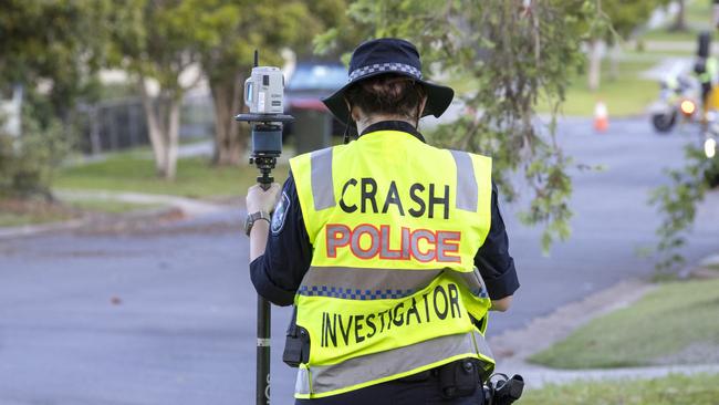 Debris from a crash involving a car-towned caravan has closed the Bruce Highway, with police warning delays should be expected.