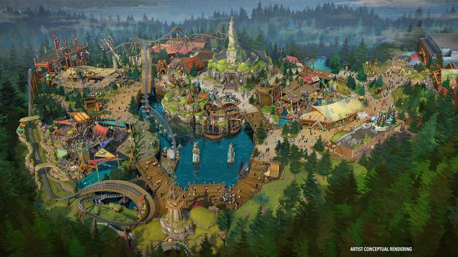 Berk is sprawling in the new Universal Epic Universe. Photo: Universal Epic Universe