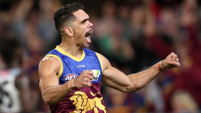 Charlie Cameron booted four goals to spark his side. Picture: Jono Searle/AFL Photos/Getty Images