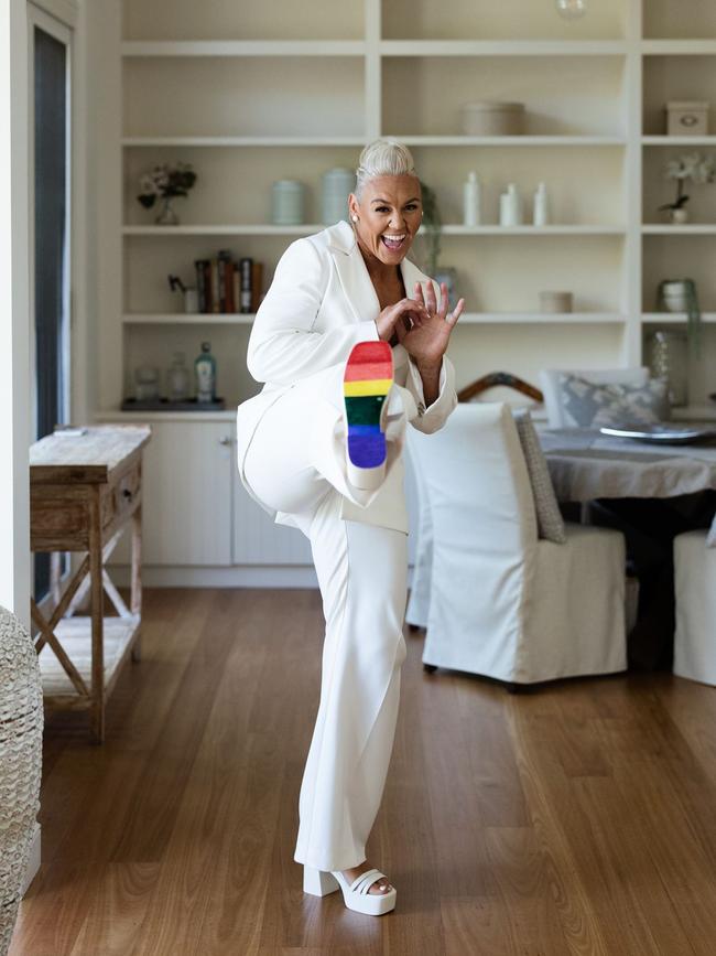 Sharni Williams shows off her rainbow sole ahead of her wedding. Picture: Khara Deurhof - House of Lucie