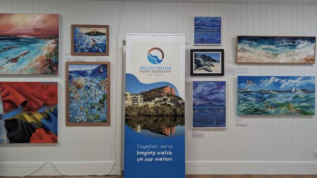 Artworks on display for the Cameron &amp; Co Swim Art Prize at Drill Hall Studio. Picture: Malcolm Tattersall.