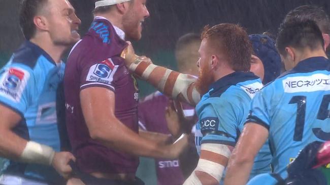 Jack Dempsey's "atomic wedgie" against the Queensland Reds.