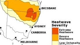 An extreme heatwave is hitting parts of southern Queensland over the next few days. Picture: Bureau of Meteorology