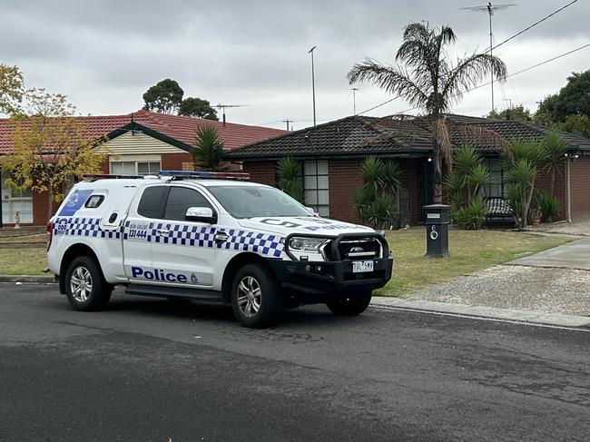 Police at Freesia Court Whittington after a shooting on March 22.