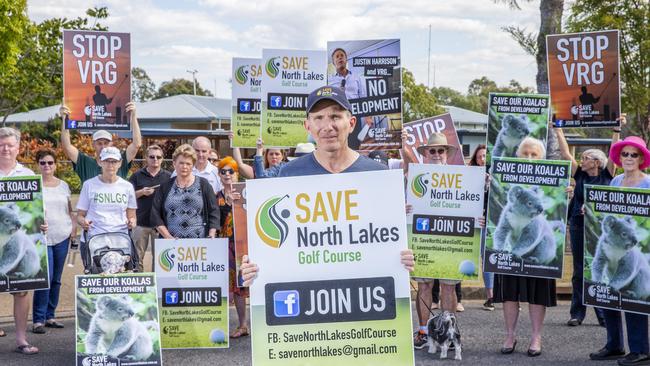 'Save North Lakes Golf Course' Committee Member Craig Brown at the closed North Lakes Golf Course. Photo: AAP /Richard Walker