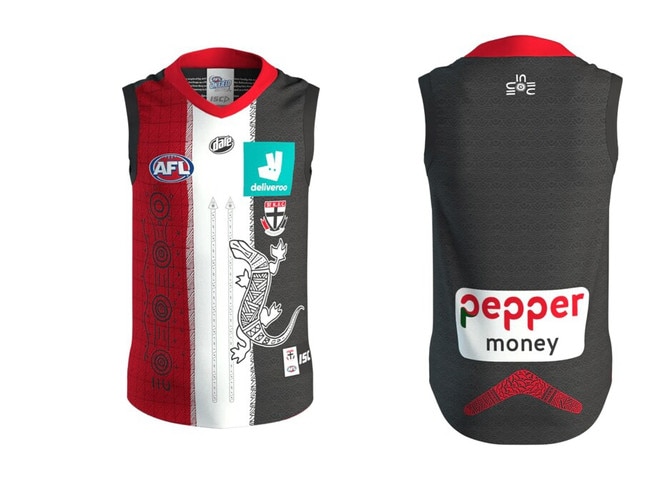 St Kilda 2020 Sir Doug Nicholls Indigenous Round jumper.