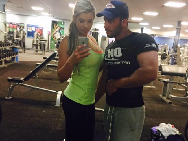 The couple spent a lot of time at the gym. Picture: Facebook