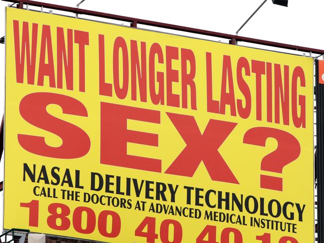 An AMI billboard above an inner Sydney church in 2008. Picture: Chris Pavlich