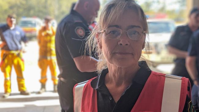 RFS Incident Controller Kaye Healing at Canungra Fire Station. Picture: Luke Mortimer