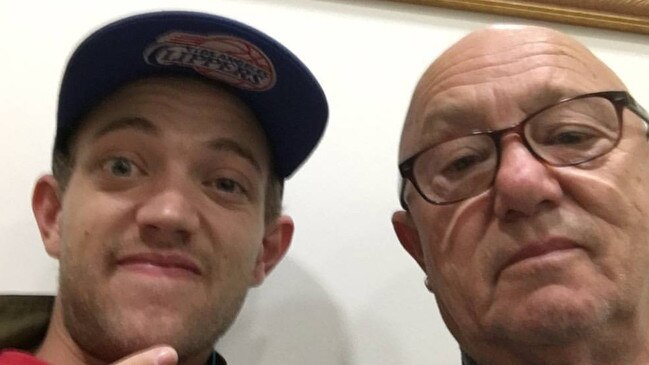 Liam Anderson with his father Angry Anderson. Picture: Supplied.