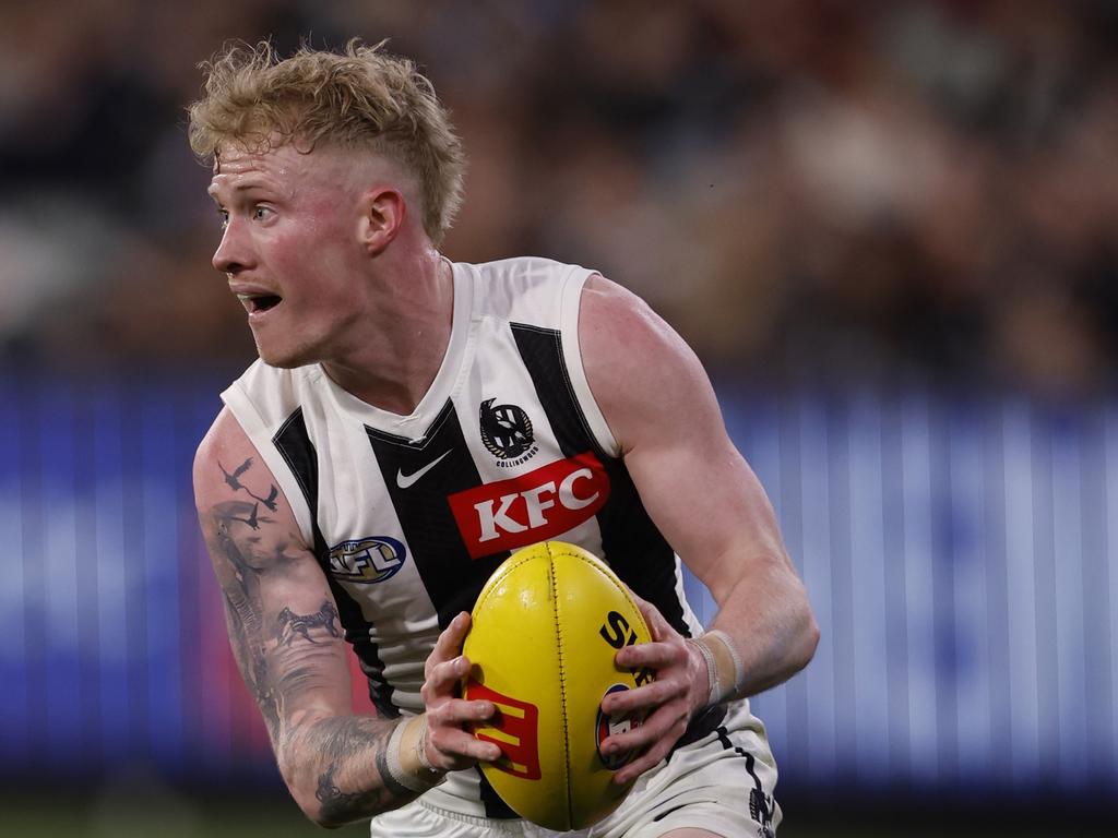 John Noble of the Magpies. Picture: Darrian Traynor/Getty Images