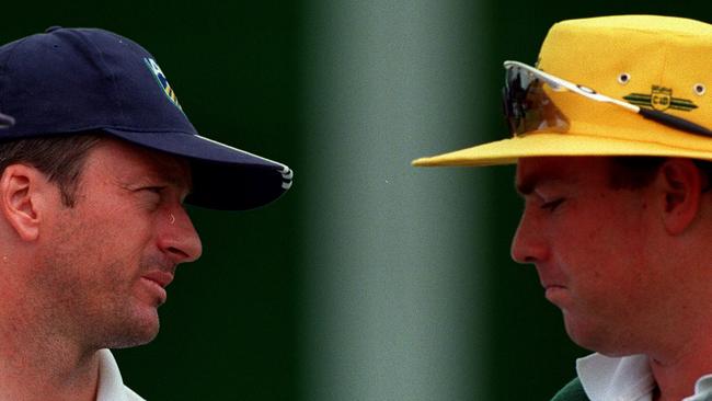 It’s fair to say Steve Waugh (left) and Shane Warne don’t see things eye-to-eye these days.