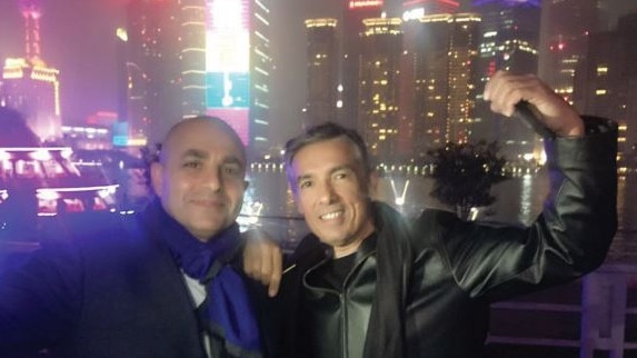 Joseph Chidiac and city of Canada Bay Mayor Angelo Tsirekas in China. Picture: ICAC