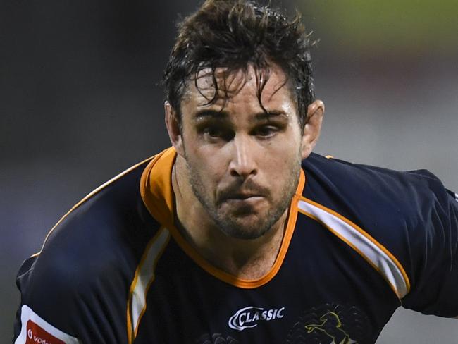 Sam Carter of the Brumbies in action during the Round 8 Super Rugby match between the Brumbies and the Queensland Reds at GIO Stadium in Canberra, Saturday, April 7, 2018. (AAP Image/Lukas Coch) NO ARCHIVING, EDITORIAL USE ONLY