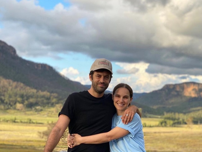 Natalie Portman and Benjamin Milipied in the Blue Mountains. Picture: Instagram