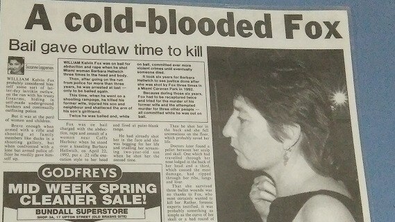 Basia Hellwich was shot three times by William Kelvin Fox in 1992.