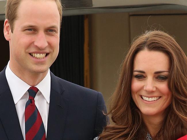 CANBERRA, AUSTRALIA - APRIL 25: Catherine, Duchess of Cambridge, Prince William, Duke of Cambridge and Prince George of Cambridge leave Fairbairne Airbase as they head back to the UK after finishing their Royal Visit to Australia on April 25 2014 in Canberra, Australia. The Duke and Duchess of Cambridge are on a three-week tour of Australia and New Zealand, the first official trip overseas with their son, Prince George of Cambridge. (Photo by Chris Jackson/Getty Images)