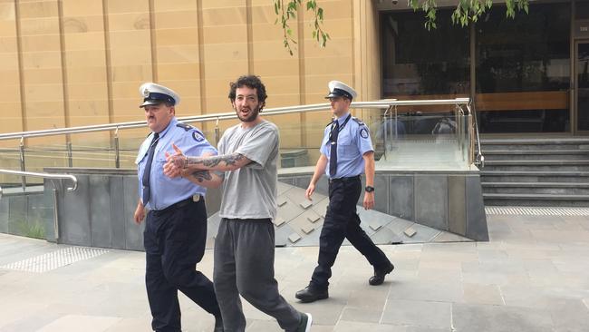 Erich Leonard Ungerhofer leaves Hobart Supreme's Court.