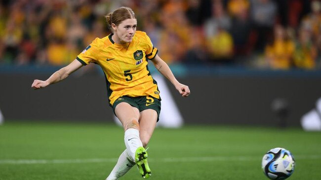 Cortnee Vine put the Matildas into the World Cup semi-final. Picture: Justin Setterfield/Getty Images