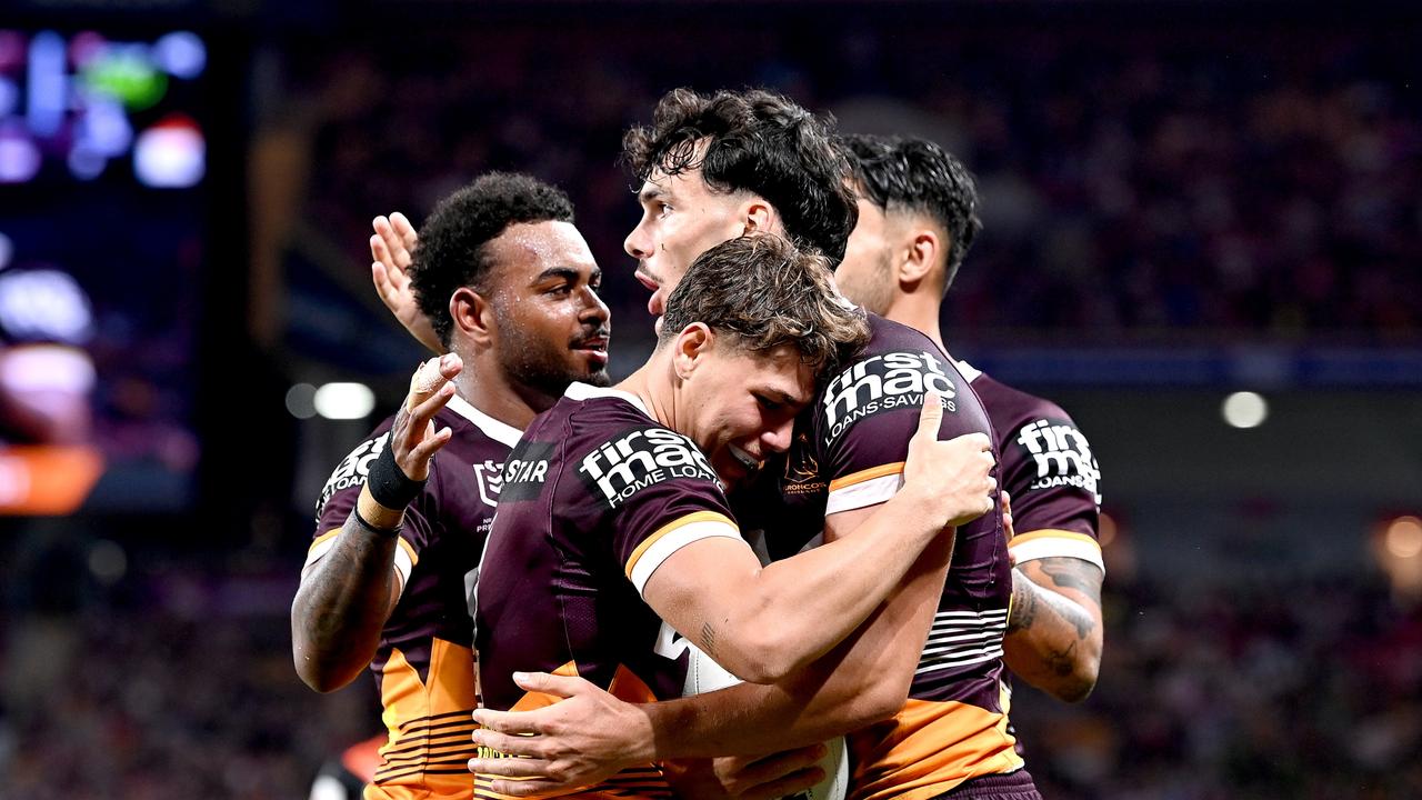 The Broncos are undefeated after the first five rounds, for the first time since their premiership winning season in 1998. Picture: Getty Images.