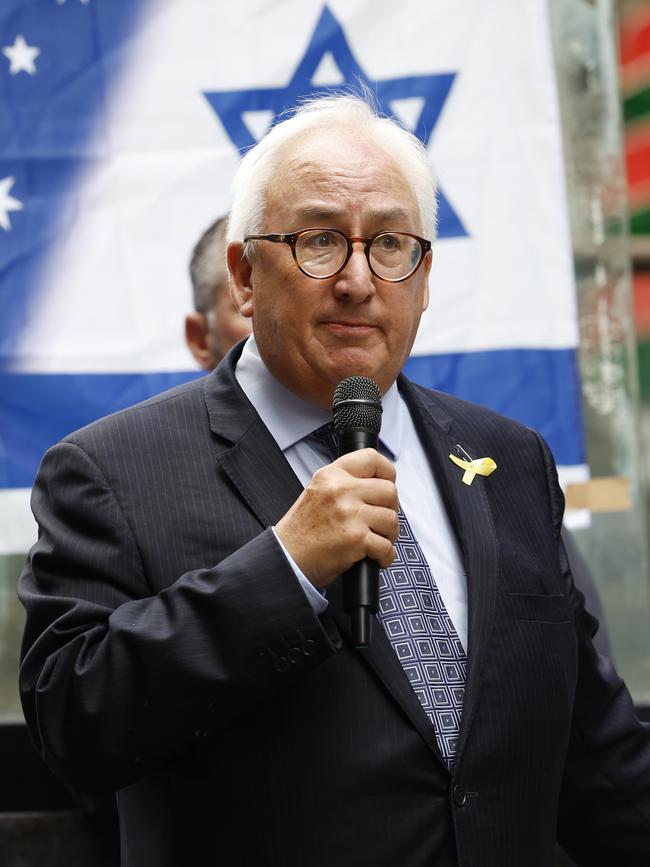 Former Labor MP Michael Danby speaking at the "Enough is Enough" rally against anti Semitism. Picture: Richard Dobson