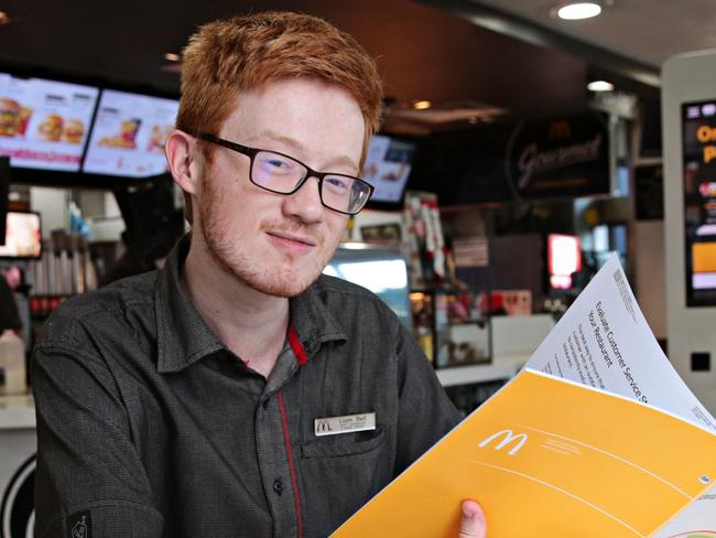 CAREERS: McDonald’s worker Liam Bell says he would not have undertaken a certificate III in retail management if it had not been offered by his employer.