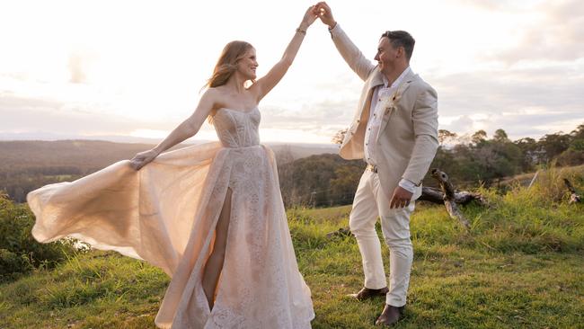 Taryn Stewart and Nicholas Anderson on their wedding day. Pictures: Figtree Pictures