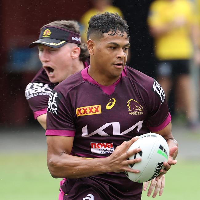 Selwyn Cobbo, Brisbane Broncos training, Red Hill. Picture: Liam Kidston.