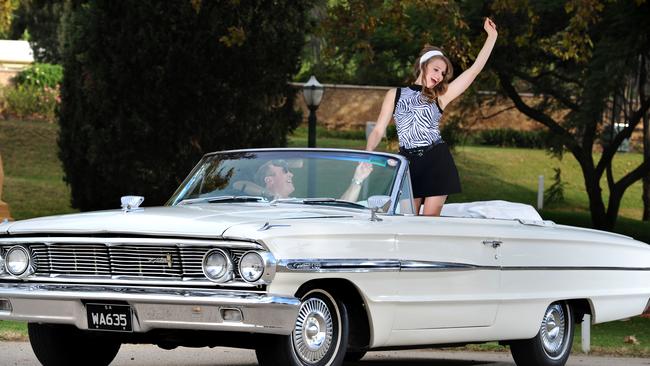 This is the Ford Galaxie convertible, which is believed to have been used to drive The Beatles around Adelaide. Picture: Advertiser Library