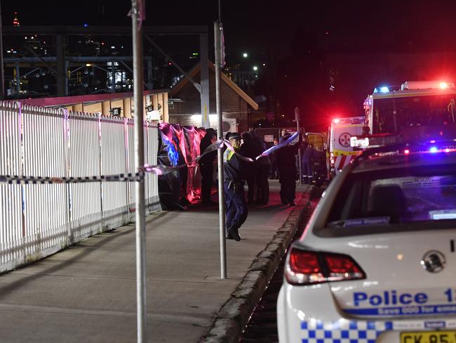 Police seal off accident scene. Picture: Gordon McComiskie