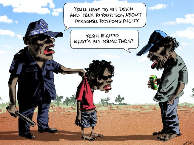 Bill Leak was locked in a battle with the Human Rights Commission over this cartoon published in August 2016.