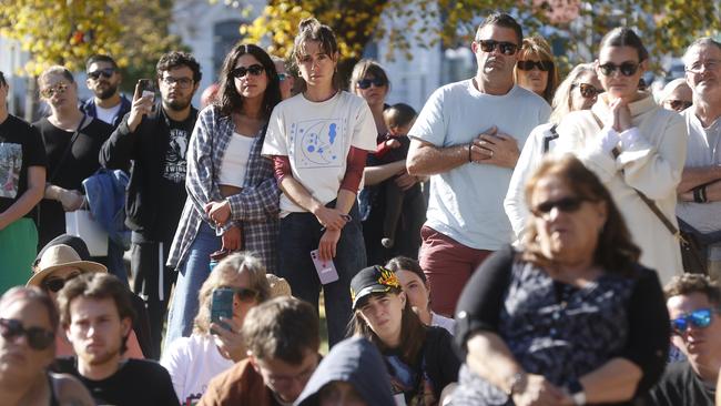 The crowd at the No More: National Rally Against Violence in Hobart. Picture: Nikki Davis-Jones