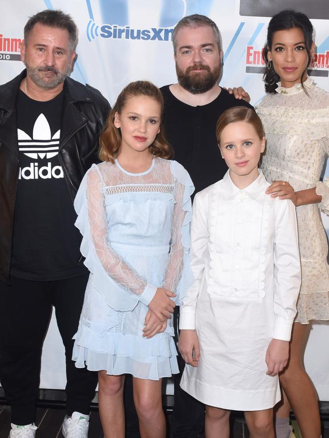 LaPaglia at San Diego Comic-Con with young Annabelle: Creation co-stars Talitha Bateman and Lulu Wilson, director David F. Sandberg and Stephanie Sigman. Picture Vivien Killilea/Getty Images