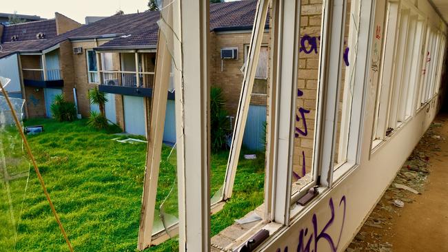 The trashed former Berkeley Living retirement village in Patterson Lakes. File picture.