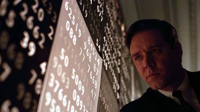 Crowe in scene from the 2001 film <i>A Beautiful Mind</i>. Photo: AP PicEli/Reed