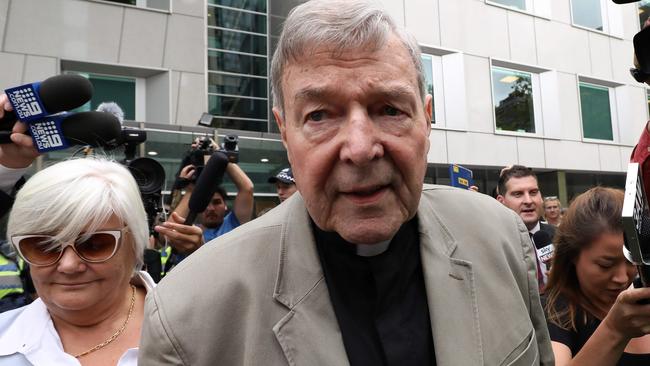 Cardinal George Pell leaves the County Court of Victoria court after prosecutors decided not to proceed with a second trial on alleged historical child sexual offences. Picture: Asanka Brendon Ratnayake/AFP