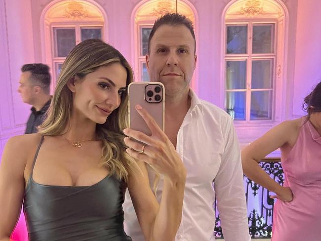 Rob Deutsch, ex-owner of F45 gyms, with his wife Nicole. Picture: Instagram