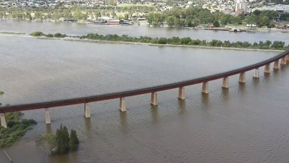 Water completely engulfing dairy flats next to the river in Murray Bridge. Picture: Mark Pearsons.