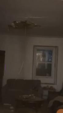 Tenant captures the moment a house party almost made their ceiling collapse