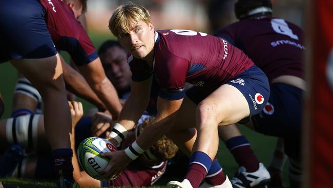 DURBAN, SOUTH AFRICA - APRIL 19: Tate McDermott of The St.George Queensland Reds during the Super Rugby match between Cell C Sharks and Reds at Jonsson Kings Park Stadium on April 19, 2019 in Durban, South Africa. (Photo by Steve Haag/Gallo Images)